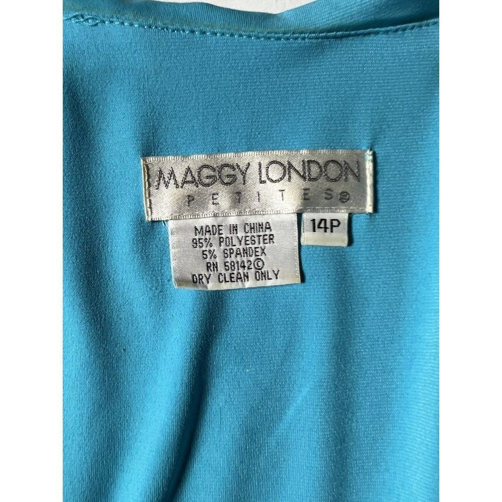 Maggie London Blue Knee High Casual Dress Women's Petite Size 14P - Picture 6 of 7